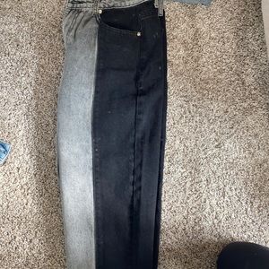 grey wash & black adika jean pants.